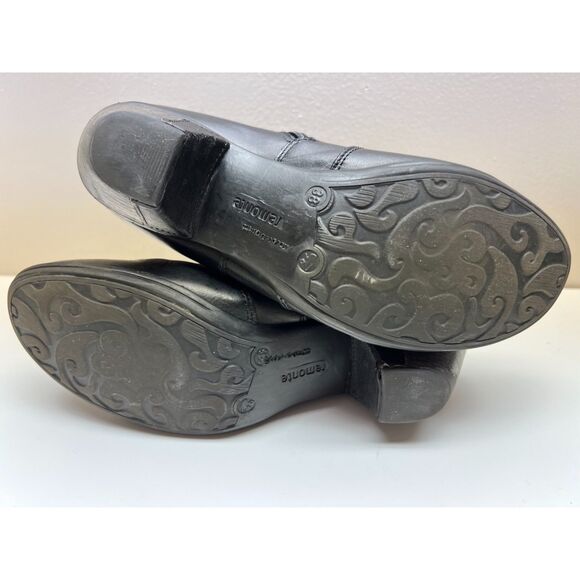 Remonte smooth black leather ankle booties. Size 38. - Picture 7 of 12
